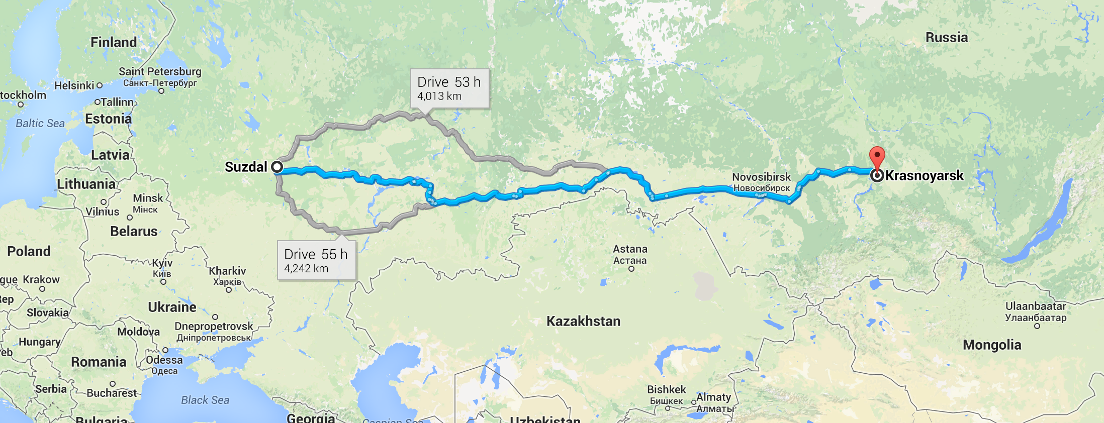 Krasnoyarsk → Vladimir